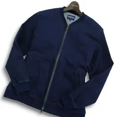 UNION STATION ユニオンステーション メンズビギ ストレッチ★ インディゴ デニム ブルゾン ジャケット MA-1 Sz.L メンズのサムネイル