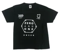 【中古】衣類 UVERworld TシャツB 0＆1 ブラック Mサイズ 「UVERworld UNSER TOUR」