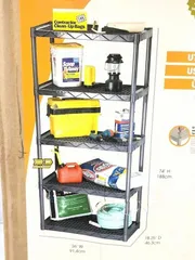 【米軍放出品】☆未使用品 多目的シェルフ 整理棚 PLANO 9365 オープンラック 5段 プラスチック 収納棚 (180)☆bb10g