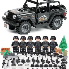 レゴ互換 ミリタリーミニフィグ【JEEP SWAT仕様+SWATチーム】