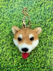 HAY1-001　羊毛フェルト　柴犬　動物　バックチャーム　キーホルダーマスコット