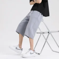 種類16：M/F：ダークブルー メンズ ファッション 服 男性用 オシャレ シンプル 大人 かっこいい 大きいサイズ ストリート 紳士服 綿 パンツ 夏 薄手 ストレート カジュアル ミッド サマー スーツ 七分丈 パンツ ストレッチ 