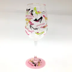 真作】長田佳子 作「十六夜」3号ワイングラスの光が指輪のように