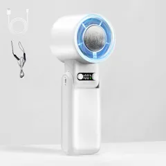 【2025新登場 -20℃瞬間冷却】Kufany 携帯扇風機 ハンディファン 冷感プレート付き 1～100無段階風量調節 ハンディ扇風機 7枚羽根 手持ち/首掛け/卓上 6000mAh大容量 usb充電式 日本語説明書  nabi1414_185