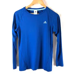 アディダス adidas Tシャツ 長袖 胸元ワンポイント ブランドロゴ ブルー OTサイズ 2025052400095