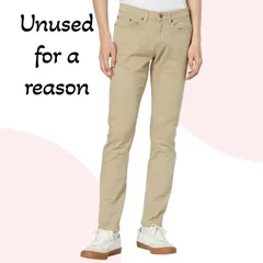 【訳あり未使用】チノパン カジュアル スリムフィット メンズ