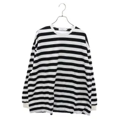 Graphpaper (グラフペーパー) 20SS Border L/S Tee ボーダー クルーネック 長袖Tシャツ カットソー ホワイト/ブラック GM201-70152Bのサムネイル