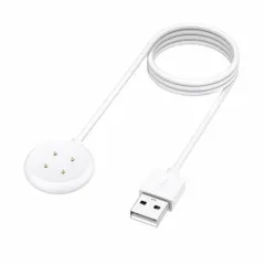 GooglePixelWatch3/3XL/2対応充電ケーブル磁気吸着1m急速充電USBA充電ケーブル持ち運び便利(ホワイト)