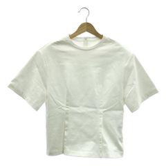 【新品】  IRENE / アイレネ | オーガニックコットン パワーショルダー Tシャツ カットソー | 36 | ホワイト | レディース