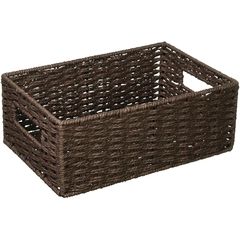 ちどり産業(Tidorisangyou) 収納ボックス ブルウン 18X26XH10cm ペーパーバスケット CH-403DBR 1