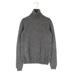 RAF SIMONS (ラフシモンズ) 98AW Radioactivity期 ハイネック タイト 霜降りニット ゴマ塩長袖セーター グレーのサムネイル
