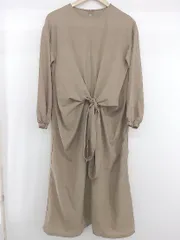 ◇ natural couture 膝下丈 ウエストマーク ワンピース サイズM ブラウン レディース E  【1305120019758】