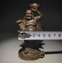仏教美術七福神陶器布袋骨董置物インテリア工芸品美術品A3034