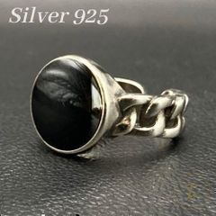 シルバーリング シルバー925 カレッジリング オニキス レディース 060F