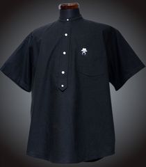 RealMinority リアルマイノリティー バンドカラープルオーバー 半袖シャツ (icon) pullover shirt カラー：ブラック 10,980円(内税)
