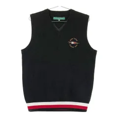 サイズ：L TOMMY HILFIGER GOLF トミー ヒルフィガーゴルフ  ニットベスト チェック柄 ブラック系 [240101388353] ゴルフウェア メンズ ストスト