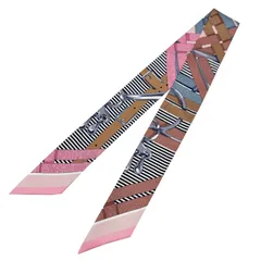 【極美品】HERMES エルメス ツイリー 馬勒とチャーム ピンク HERMES - 美品 エルメス ツイリー 馬勒とチャーム ローズピンク