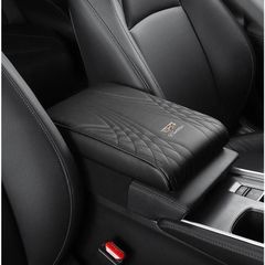 ◆キャデラック Cadillac◆ブラック◆アームレストマット コンソールボックスパッド 形状記憶 肘置きカバー 収納ボックスマット 革製 高め