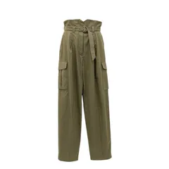 Mame Kurogouchi 美術館パンツ　カーキ　サイズ2 Mame Kurogouchi：Organic Cotton Twill High Waisted Cargo