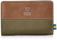 [モズ] VASKA グルーシス L字ファスナー 二つ折り財布 レディース コンパクト 薄型 ナイロン 合皮 PUレザー 小銭入れ VS-0122 VASKA by ヴェスカ グルーシス・L字ファスナー二つ折り財布 VS-0122 グリーン