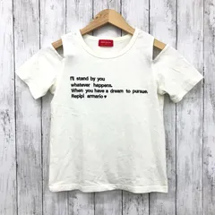 ☆ レピピアルマリオ ☆ 肩あきメッセージロゴTシャツ ナチュラル M キッズ