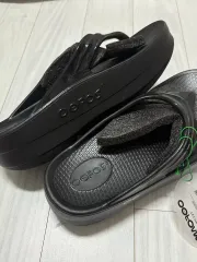 OOFOS(ウーフォス) ビーチサンダル 黒 W7 EU38 新品