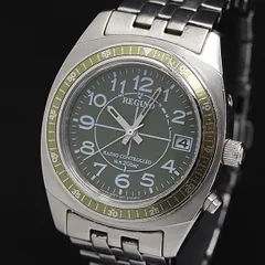 シチズン レグノ H415-S072964 デイト 緑文字盤 電波ソーラー メンズ腕時計 NSY 2000000 NSK