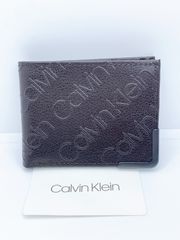 Calvin Klein/カルバンクライン　2つ折り財布　カードケース　コンパクトウォレット　ブラウン　SH155