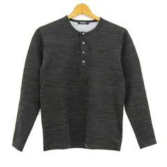 バーバリーブラックレーベル ニット トップス 長袖 ヘンリーネック 日本製 メンズ 2サイズ ブラック BURBERRY BLACK LABEL 【中古】