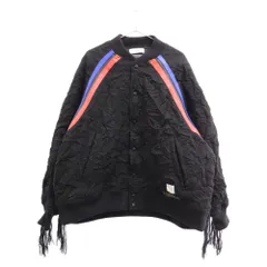 FACETASM (ファセッタズム) 18AW FRINDGE STADIUM JACKET MRC-JK-M05 シワ加工フリンジスタジアムジャケット スタジャン ブラックのサムネイル