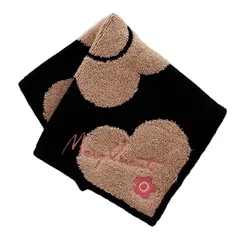 MARY QUANT (マリークヮント) タオルハンカチ (ブラック / 約25cm) ハンカチタオル ハンドタオル レディース ハンカチ (抗菌/防臭) 192005-1502-60