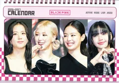 BLACKPINK ブラックピンク グッズ 卓上 カレンダー (写真集) 2026~2027年 (2年分) + ステッカーセット K-POP