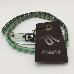 RAG RECYCLE ベルト　MANIAC PRET-A-PORTER　タグ付き　グリーン系　シルバー