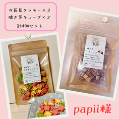 〈犬と猫の無添加おやつ専門店〉焼き芋キューブ×お花見クッキー