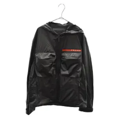 PRADA (プラダ) 21AW NYLON ACCOPPIAT ライトナイロン ジップアップジャケット ナイロンパーカー ブラック LR-LX021のサムネイル