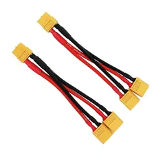 Boladge-M 2パックXT60プラグパラレルバッテリコネクタアダプタケーブル延長Y型ハーネススプリッタ for DJIファントムラジコンモードヘリコプタークアドコプター用 1のサムネイル