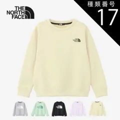 種類17：(PN)ペールグリーン/140 ザ・ノース・フェイス キッズ トレーナー THE NORTH FACE NTJ12471 カラライズスウェットクルー クルーネック ストレッチ  ノースフェイス (240125) 子供 