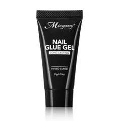 ネイルチップ接着剤 Missgooey ネイルチップ接着剤 つけ爪接着剤 ネイルチップグミ 粘土ジェル クリア ジェルネイル 手で押さえ不要 多機能 強力 UV/LED対応 初心者＆プロ適用 15g