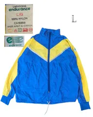 enduranceエンデュランス　フルジップナイロンジャケット薄手　青黄　L  os00166