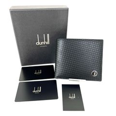 ✨️新品未使用✨️dunhill 二つ折り財布 エンボスロゴ ブラック 