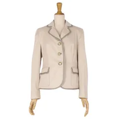 アルマーニ コレッツォーニ ARMANI COLLEZIONI ジャケット ロングスリーブ コットン アウター レディース 42(L相当) ベージュのサムネイル