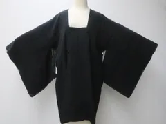 【一輝堂】【着物】道行コート　植物地紋　身丈約88cm　裄丈約65cm　25z03-1530