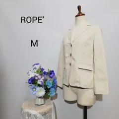 【送料無料】      ROPE'　極上美品　ロペ　テーラードジャケット　アイボリー色系　Мサイズ