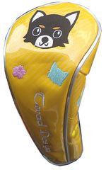 【数量限定】チワワ、トイプードル、柴犬 かわいい フェアウェイ、ユーティリティー兼用 エナメル 犬 撥水 スマイルエージェント肉球刺繍入 合成皮革 ゴルフヘッドカバー