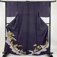 お客　色留袖　三つ紋　正絹 色留袖 上品な友禅 金彩 鳳凰の染め 三つ紋 正絹 AK-8458 - メルカリ