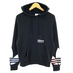 【中古】adidas originals スウェットセットアップ トリコロール サイズS 黒 ＃126112661 アディダス[91]