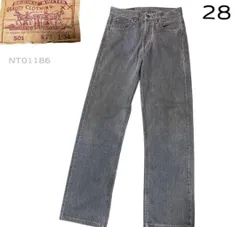 90s USA製リーバイスW28先染めブラックデニムパンツ501-0658