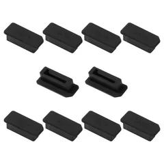 uxcell 10個 S A T Aダストプラグ防塵アンチダストカバーキャップ ラップトップコンピュータ S A T Aポートコネクタ用シリコン防塵ストッパー ブラック
