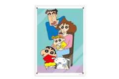 スモ 【送料無料】【日本製】【クレヨンしんちゃん】ポスターステッカー【家族写真】【しんのすけ】【アニメ】【漫画】【映画】【シール】【文房具】【インテリア】【雑貨】【グッズ】【かわいい】