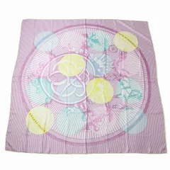極美品☆HERMES エルメス カレ140 SUITE ET POURSUITE 追いかけっこ シルク100％ 大判ショール/スカーフ マルチカラー フランス製　J04-st30322-242のサムネイル